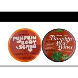 Trader Joe’s Pumpkin Body Scrub & Body Butter Duo 2 Pack Set 8oz Each NEW